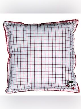 Vintage Red & White Checkered Cherry Throw Pillow Retro Rockabilly Twee Playful
